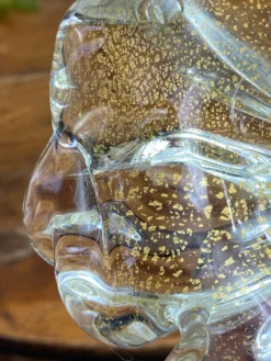 Cendrier en verre de Murano et feuille d’or par Barovier et Toso