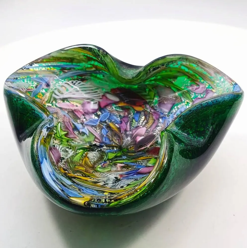 Cendrier en verre de Murano par Dino Martens, années 1950