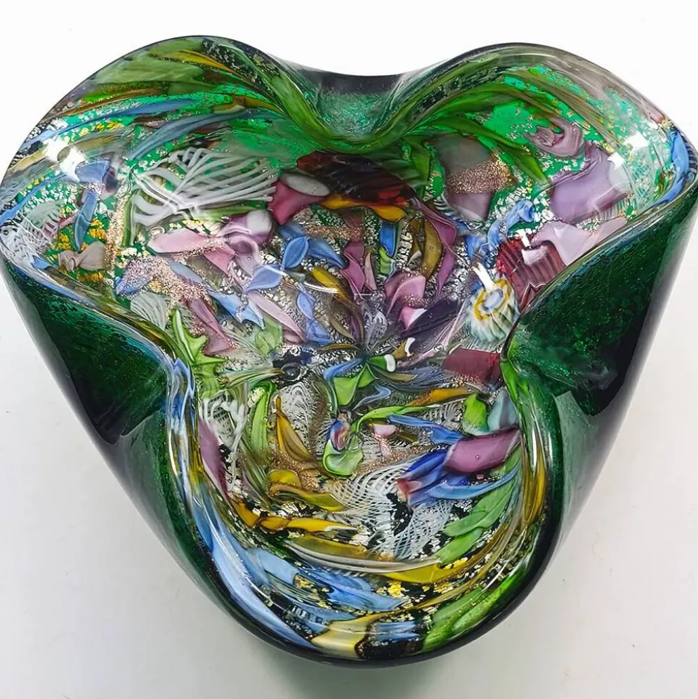Cendrier en verre de Murano par Dino Martens, années 1950
