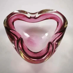 Cendrier en verre de Murano à uranium, créé par Flavio Poli pour Seguso, années 1960