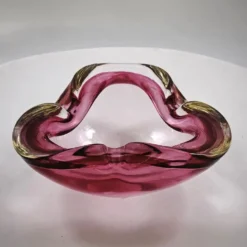 Cendrier en verre de Murano à uranium, créé par Flavio Poli pour Seguso, années 1960
