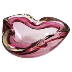 Cendrier en verre de Murano à uranium, créé par Flavio Poli pour Seguso, années 1960