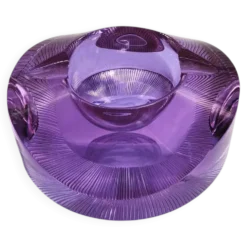 Cendrier en verre violet rare - Moser années 1960