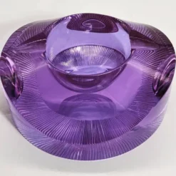 Cendrier en verre violet rare - Moser années 1960