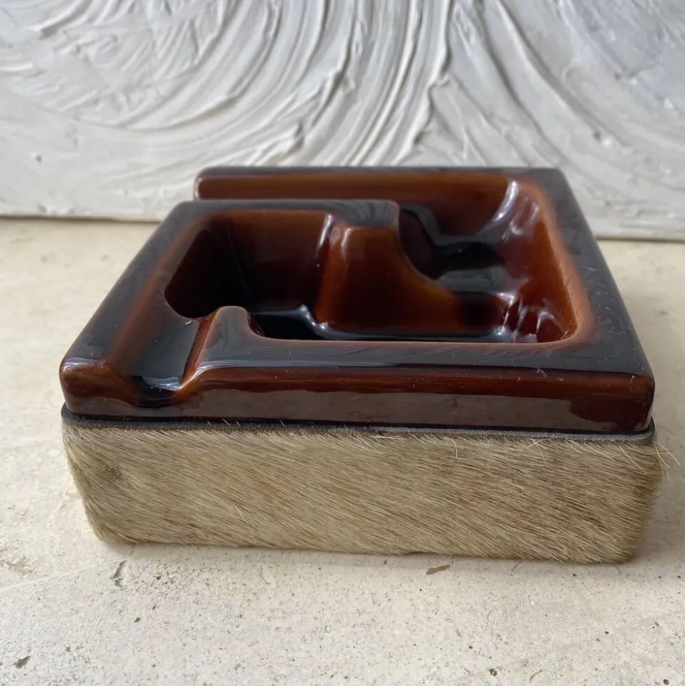 Cendrier et porte pipe Longchamp années 70