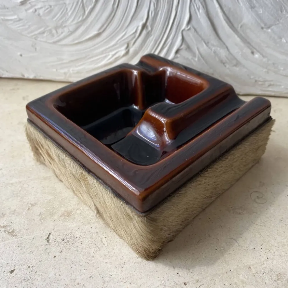 Cendrier et porte pipe Longchamp années 70
