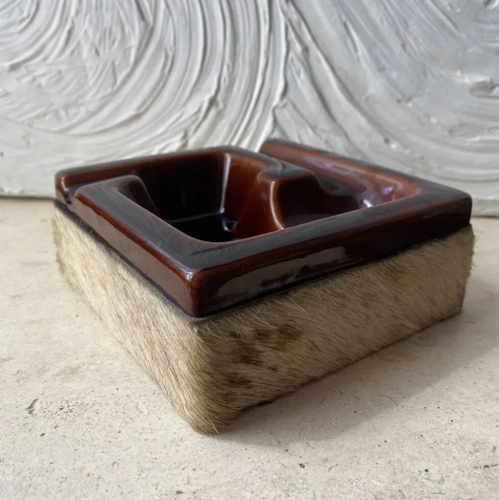 Cendrier et porte pipe Longchamp années 70