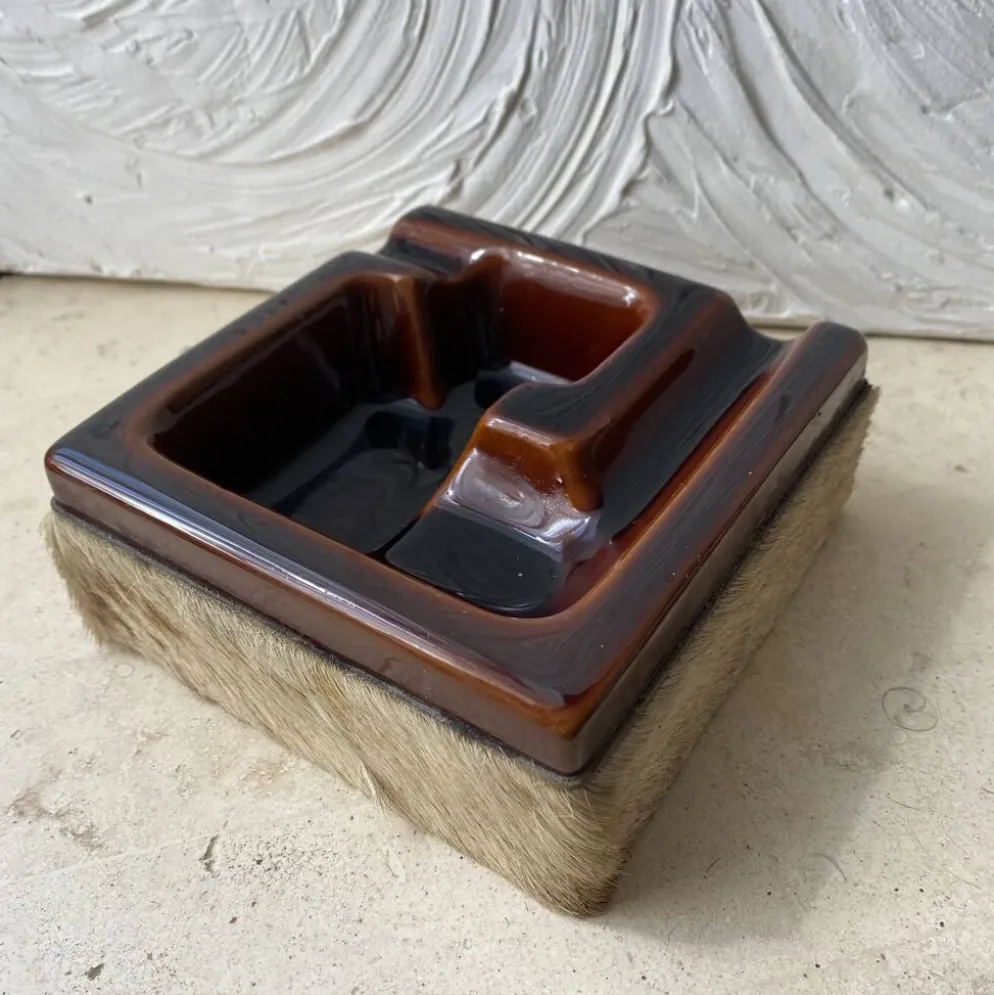 Cendrier et porte pipe Longchamp années 70