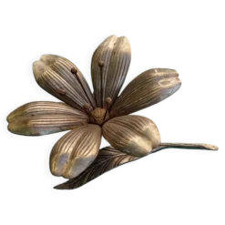 Cendrier Fleur en Laiton Massif Vintage - 6 Pétales Amovibles - Années 60/7