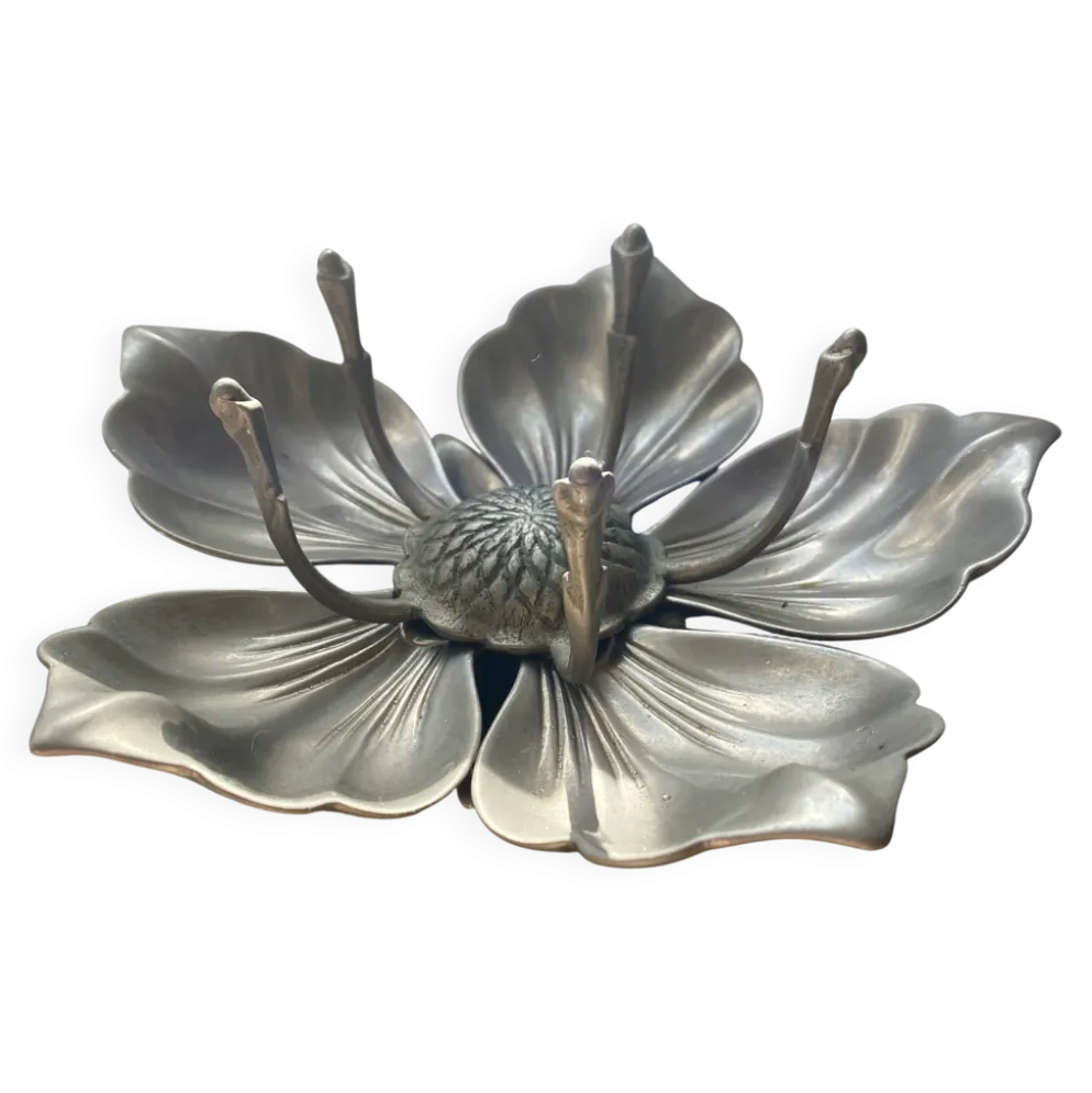 Cendrier fleur vintage pétales amovibles