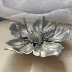 Cendrier fleur vintage pétales amovibles