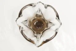 Cendrier murano carré 1960 transparent et marron