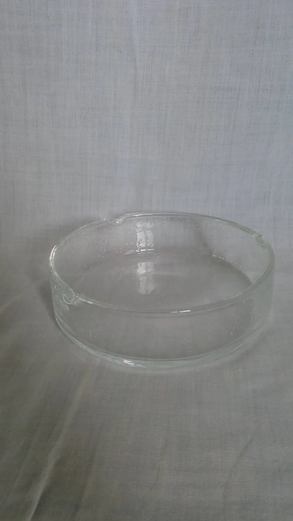 Cendrier ou vide-poche en verre bullé artisanal