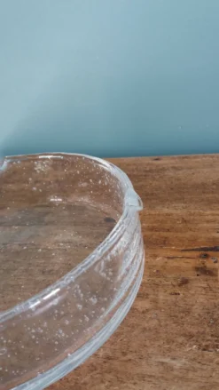 Cendrier ou vide-poche en verre bullé artisanal