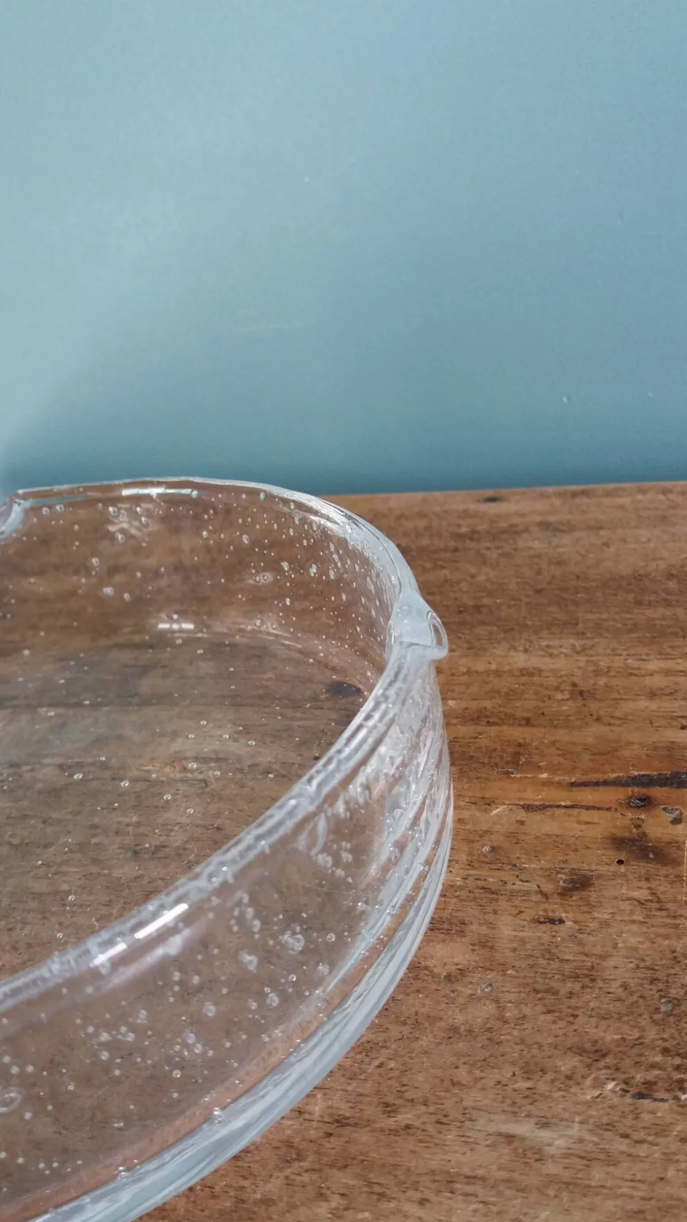 Cendrier ou vide-poche en verre bullé artisanal