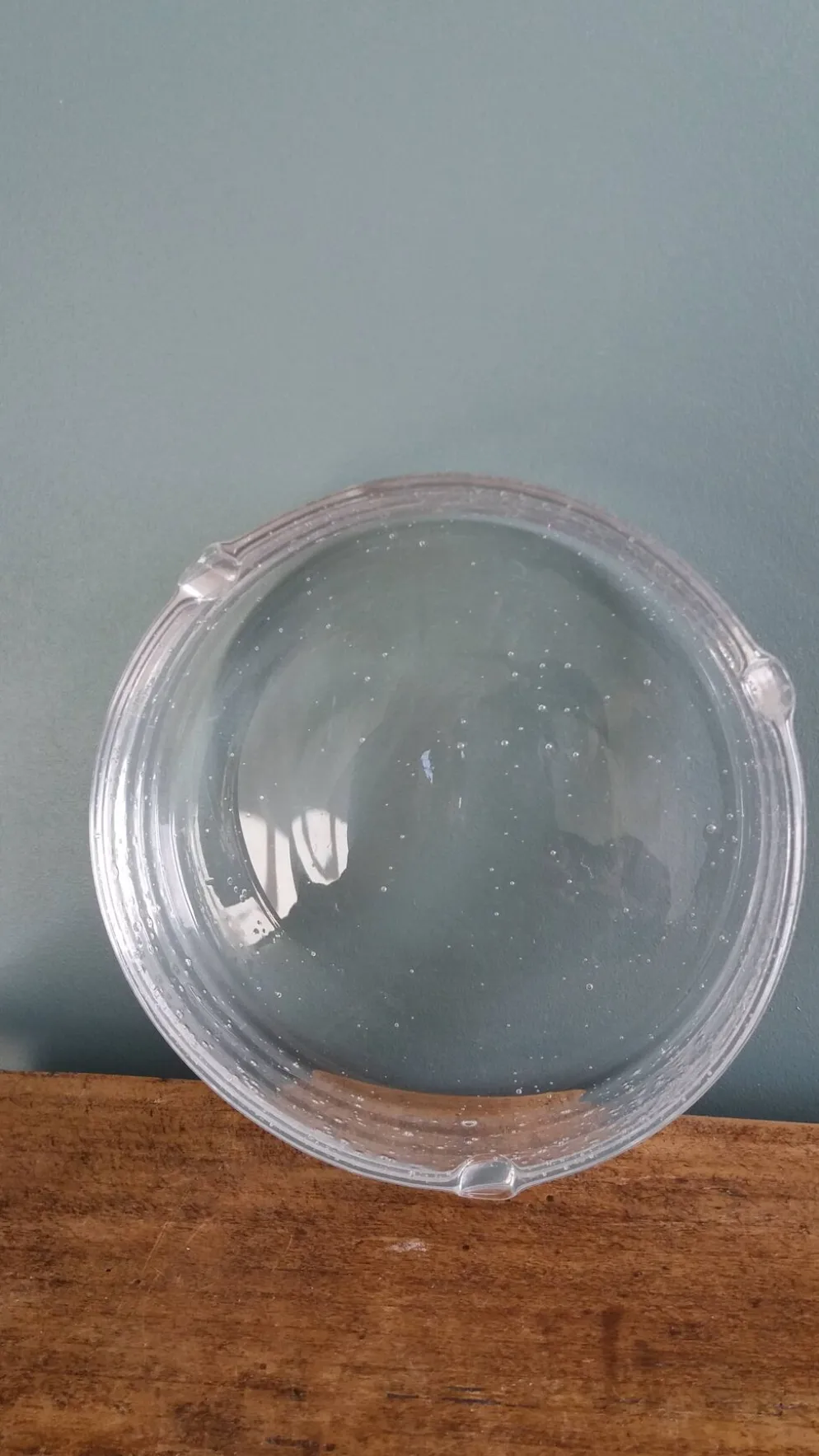 Cendrier ou vide-poche en verre bullé artisanal