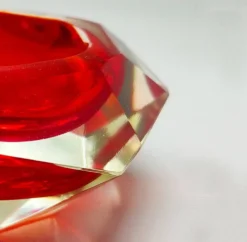 Cendrier ou vide poche étonnant rouge des années 1960 par Flavio Poli pour Seguso