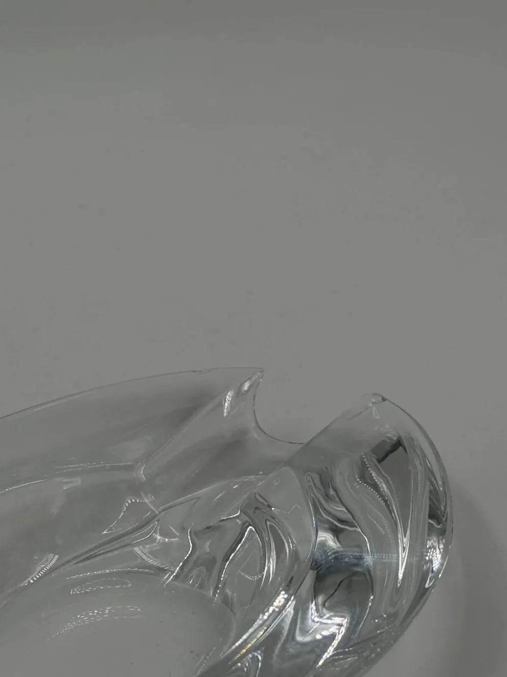 Cendrier ovale vintage en cristal