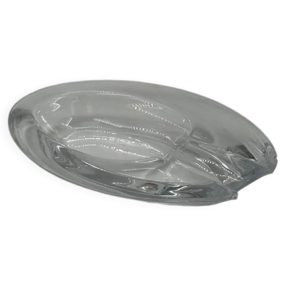 Cendrier ovale vintage en cristal
