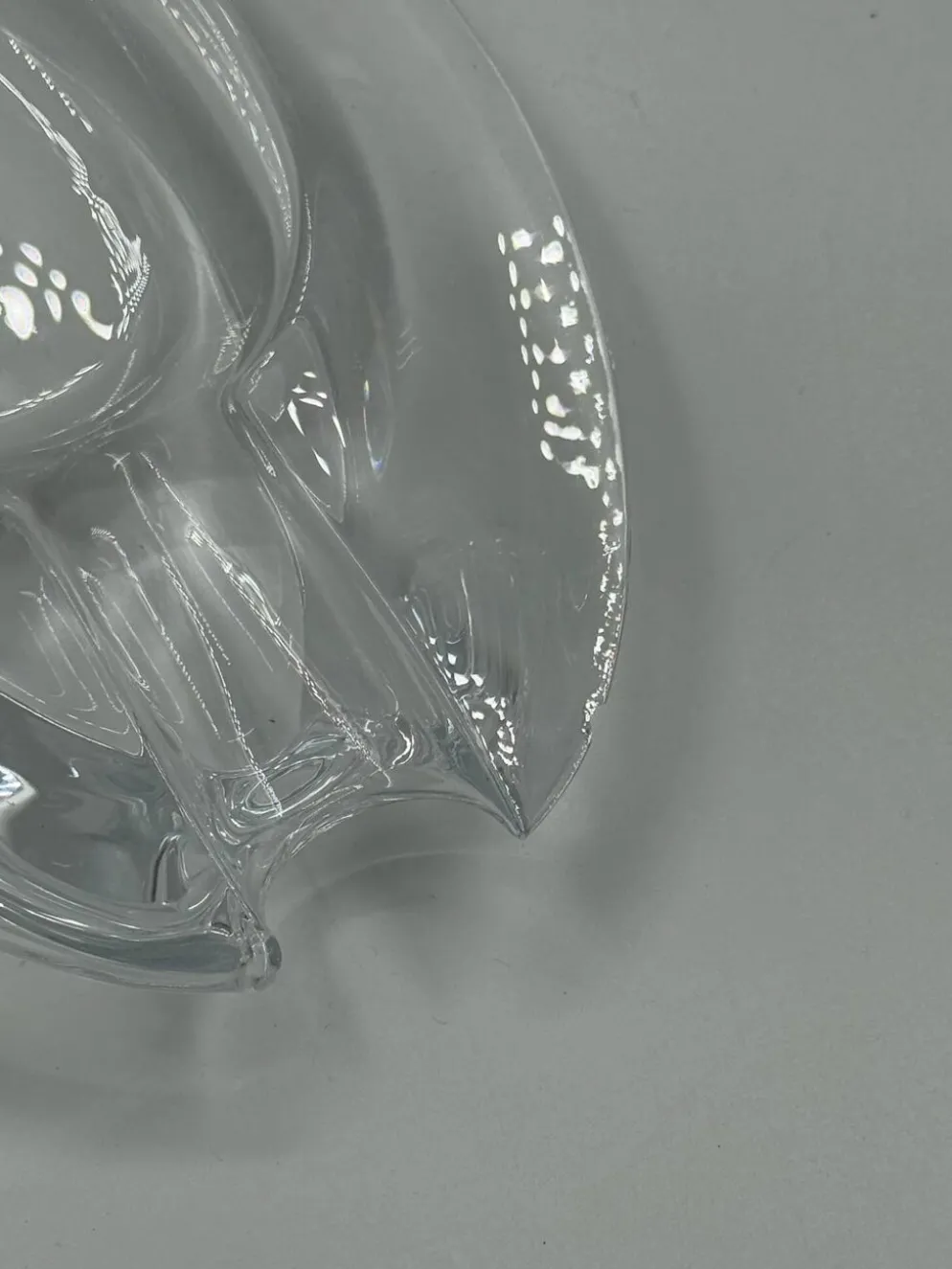 Cendrier ovale vintage en cristal