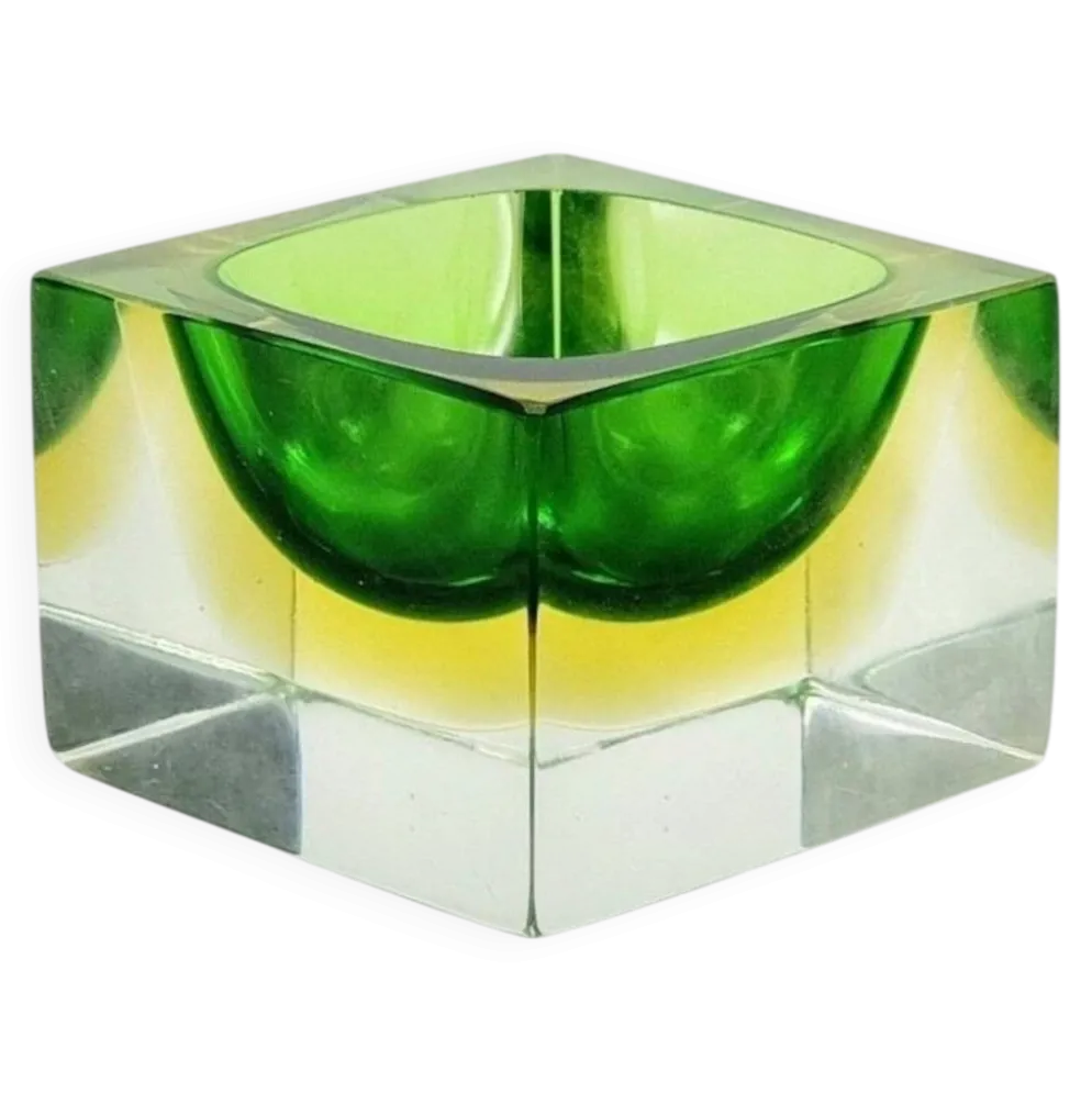 Cendrier/porte-objets en verre de Murano du milieu du siècle par Flavio Poli pour Seguso, années 1970.