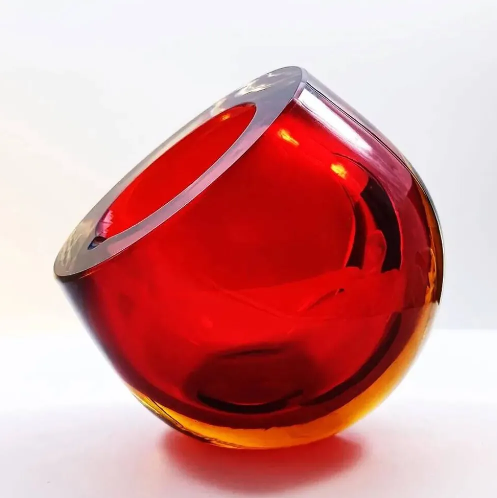 Cendrier rare des années 1960 en verre de Murano par Flavio Poli pour Seguso.