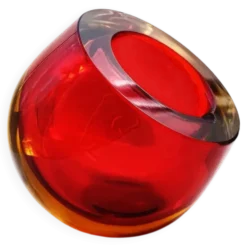 Cendrier rare des années 1960 en verre de Murano par Flavio Poli pour Seguso.