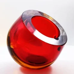 Cendrier rare des années 1960 en verre de Murano par Flavio Poli pour Seguso.