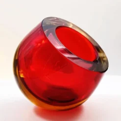Cendrier rare des années 1960 en verre de Murano par Flavio Poli pour Seguso.