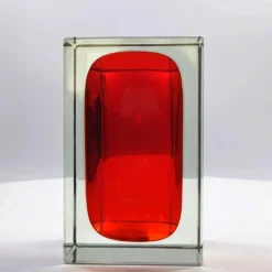 Cendrier rectangulaire , vide-poche en verre de Murano par Flavio Poli pour Seguso, années 1960