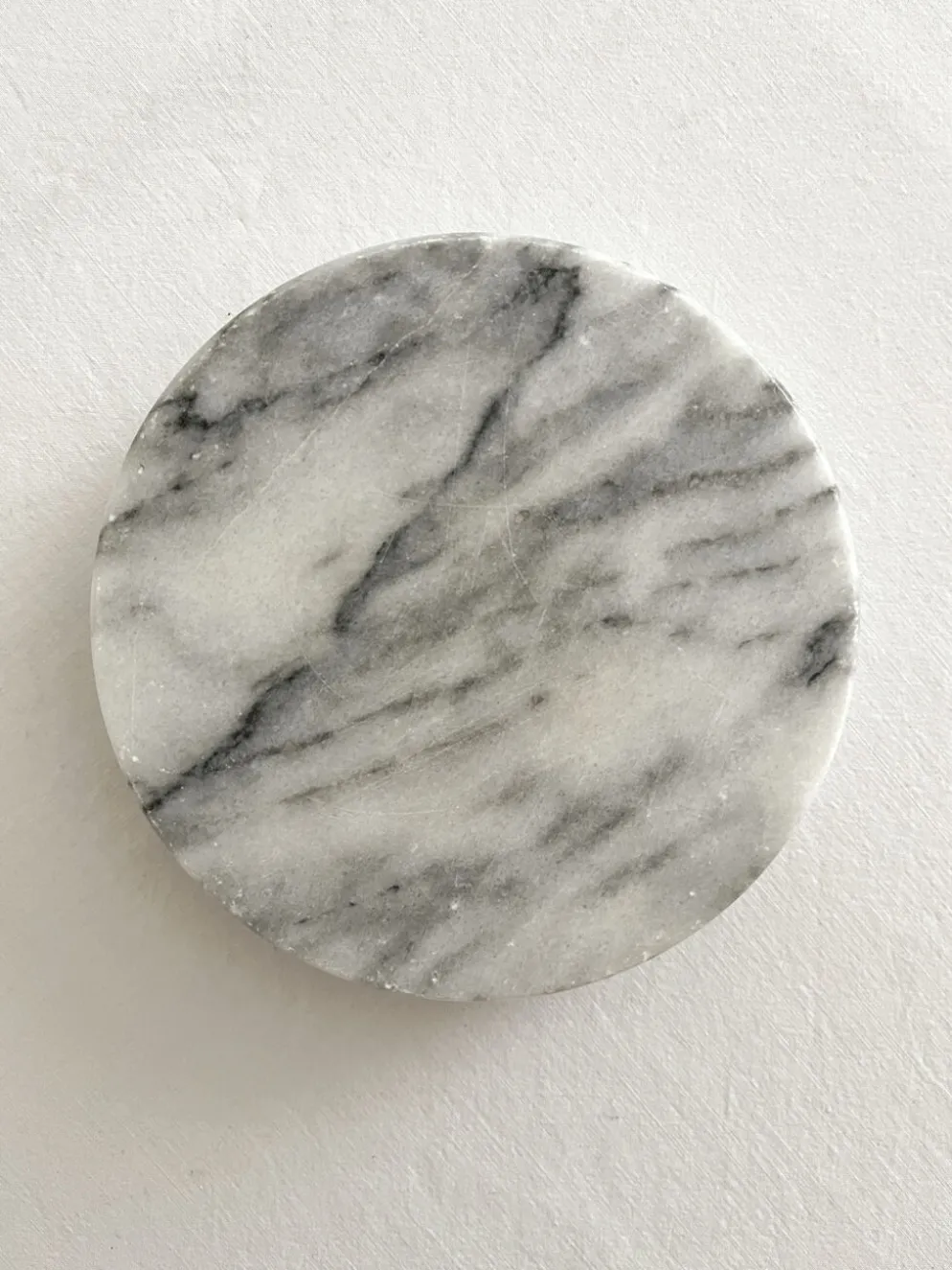 Cendrier rond en marbre gris vintage
