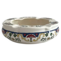 Cendrier rond vintage en faïence Digoin Sarreguemines