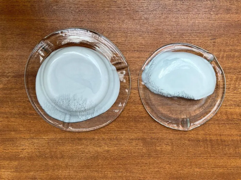 Cendriers en verre d'art postmoderne par Hans Jürgen Richartz pour la collection d'art Richartz, années 1980, ensemble de 2