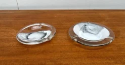 Cendriers en verre d'art postmoderne par Hans Jürgen Richartz pour la collection d'art Richartz, années 1980, ensemble de 2