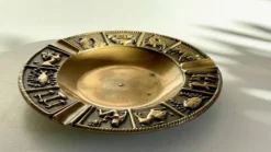 CENDRIER Signes du Zodiaque BRONZE Vintage
