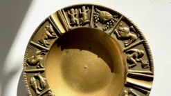 CENDRIER Signes du Zodiaque BRONZE Vintage