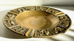 CENDRIER Signes du Zodiaque BRONZE Vintage