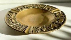CENDRIER Signes du Zodiaque BRONZE Vintage