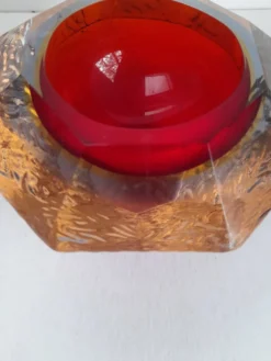 Cendrier sommerso triple verre de Murano