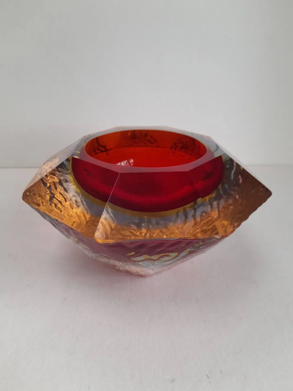 Cendrier sommerso triple verre de Murano