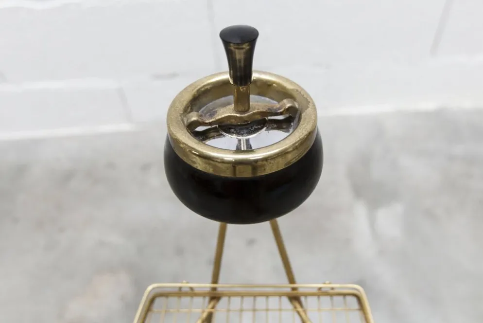 Cendrier Tripode 1960 laiton doré