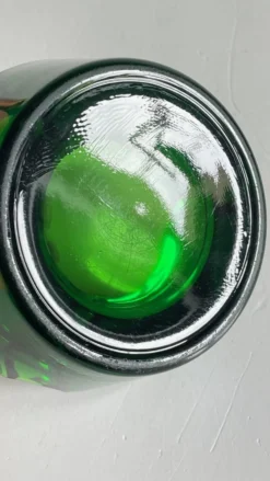 Cendrier verre vert vintage