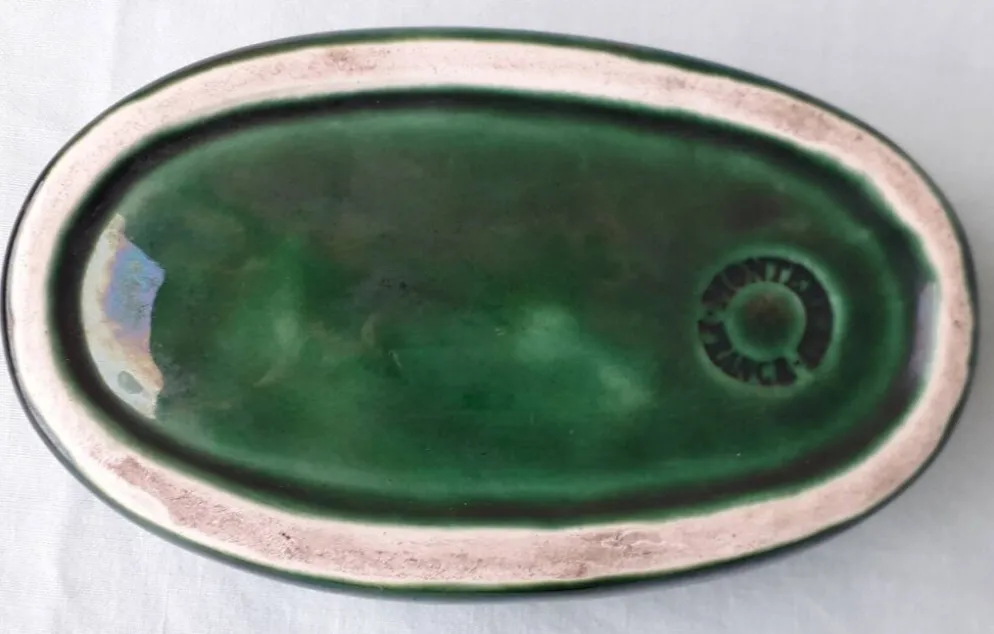 Cendrier vert en céramique