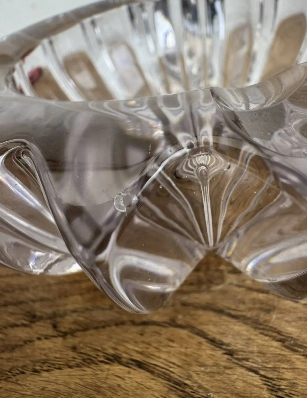 Cendrier / Vide-poche Art Déco violet verre moulé Modèle étoile Pierr