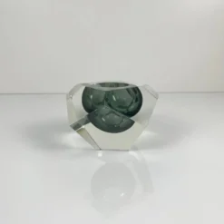 Cendrier / vide poche Sommerso en verre de Murano, forme diamant, Italie, 1970