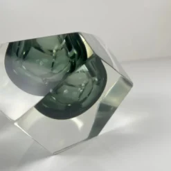Cendrier / vide poche Sommerso en verre de Murano, forme diamant, Italie, 1970