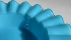 CENDRIER Vide-Poche Verre OPALIN Bleu