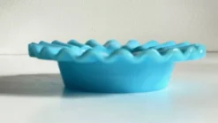 CENDRIER Vide-Poche Verre OPALIN Bleu