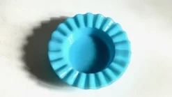 CENDRIER Vide-Poche Verre OPALIN Bleu