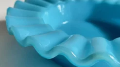 CENDRIER Vide-Poche Verre OPALIN Bleu